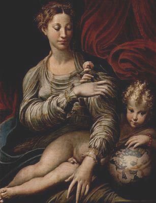Parmigianino: Rózsás Madonna